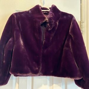 Luxurious Rich Deep Purple Bolero-like jacket from Laundry, sz L